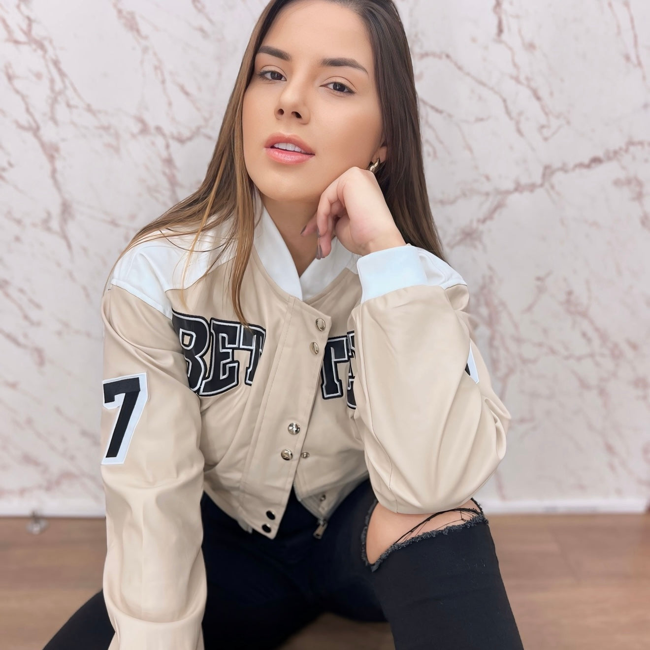 Jaqueta em Courino Areia