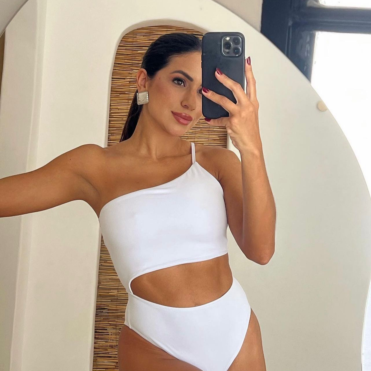 Body Branco em Poliamida Duplo