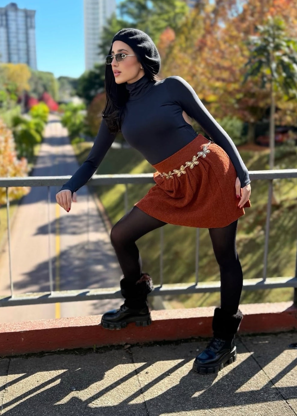 Body poliamida com decote nas costas e luvinha