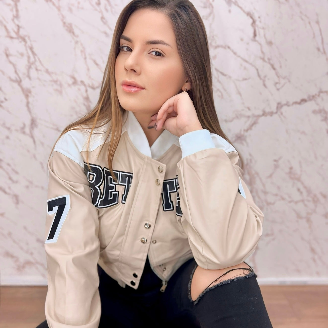 Jaqueta em Courino Areia