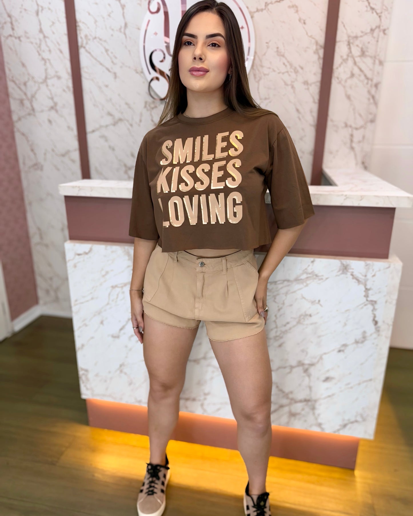 Shorts jeans bag areia