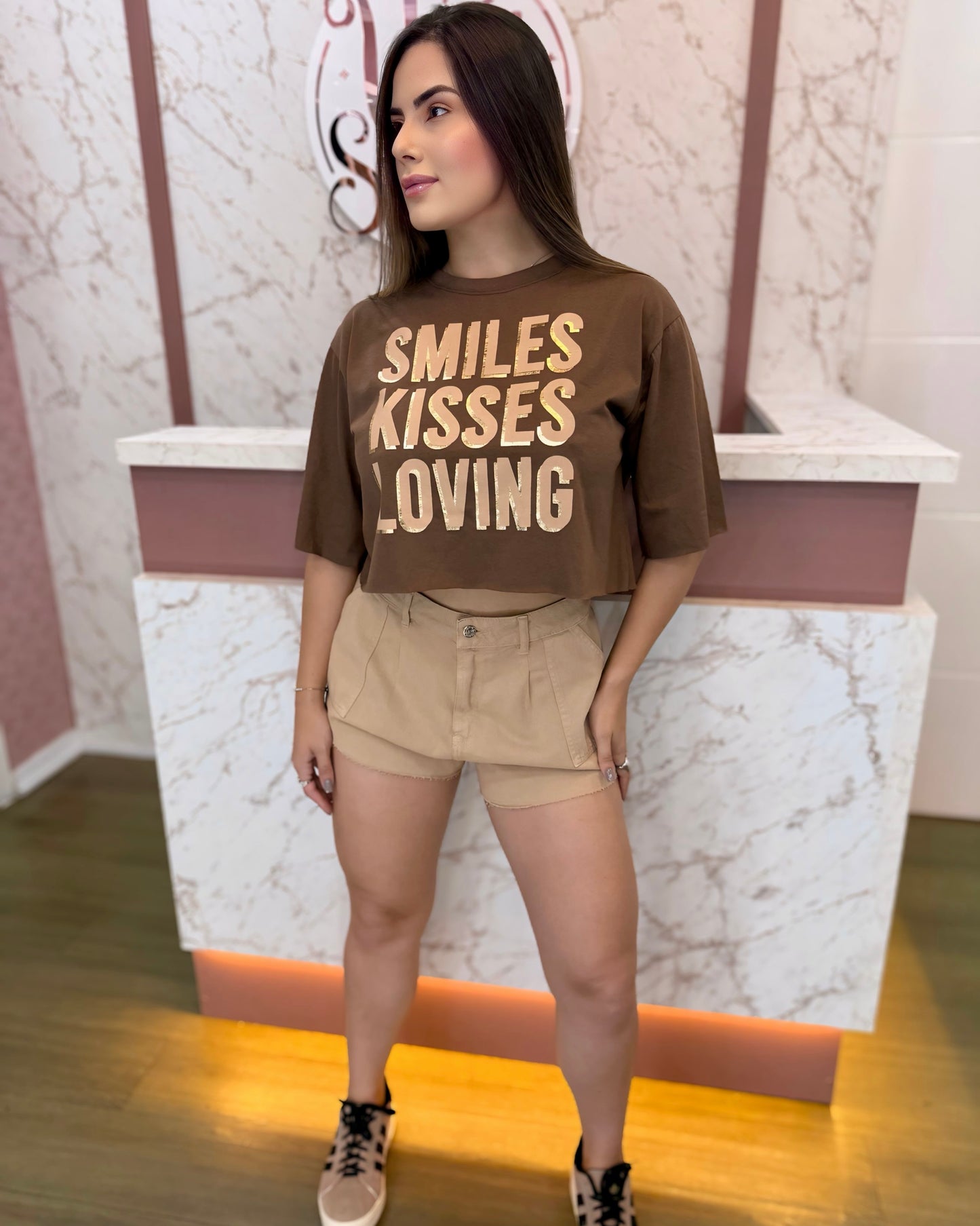 Shorts jeans bag areia