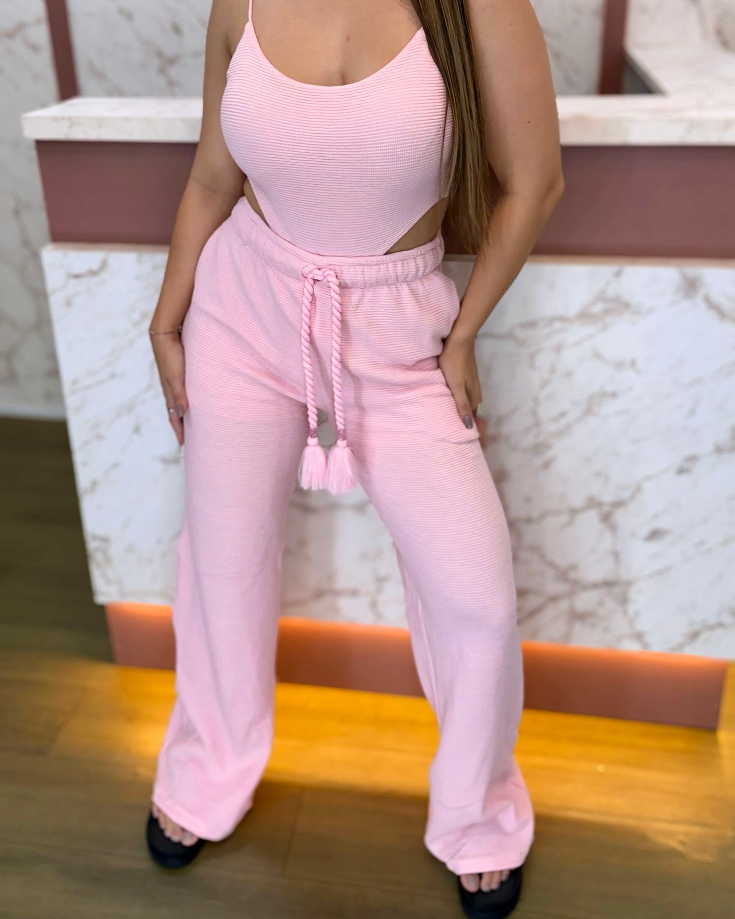 Conjunto Noronha rosa claro