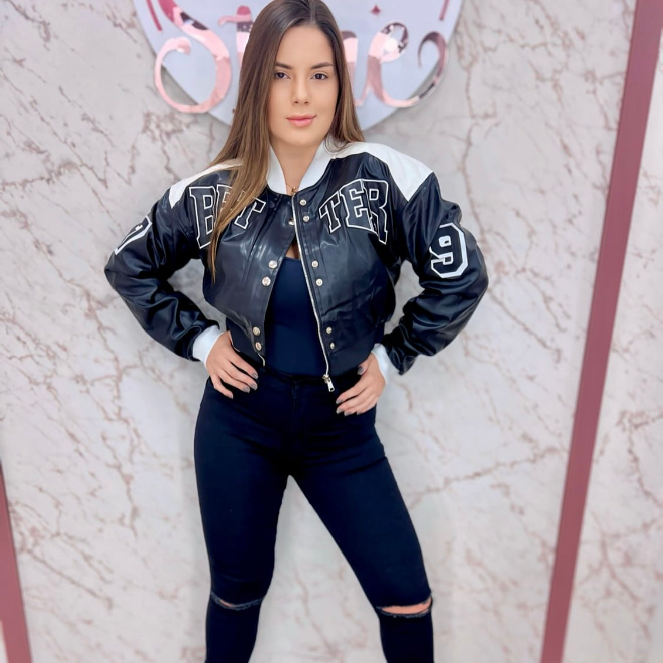 Jaqueta em Courino Preta