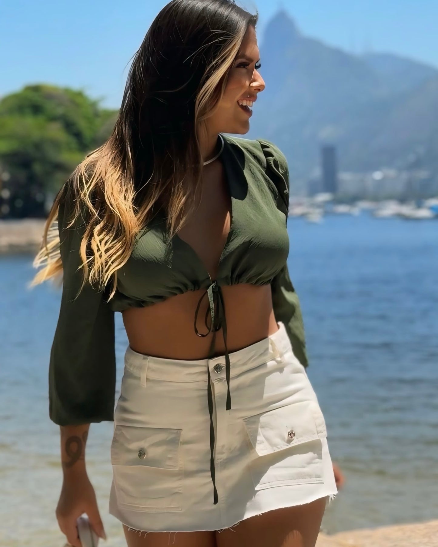 Shorts Saia Jeans Off-White