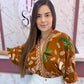 Body estampado estilo Farm Marrom