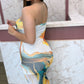 Vestido mídi em tule branco