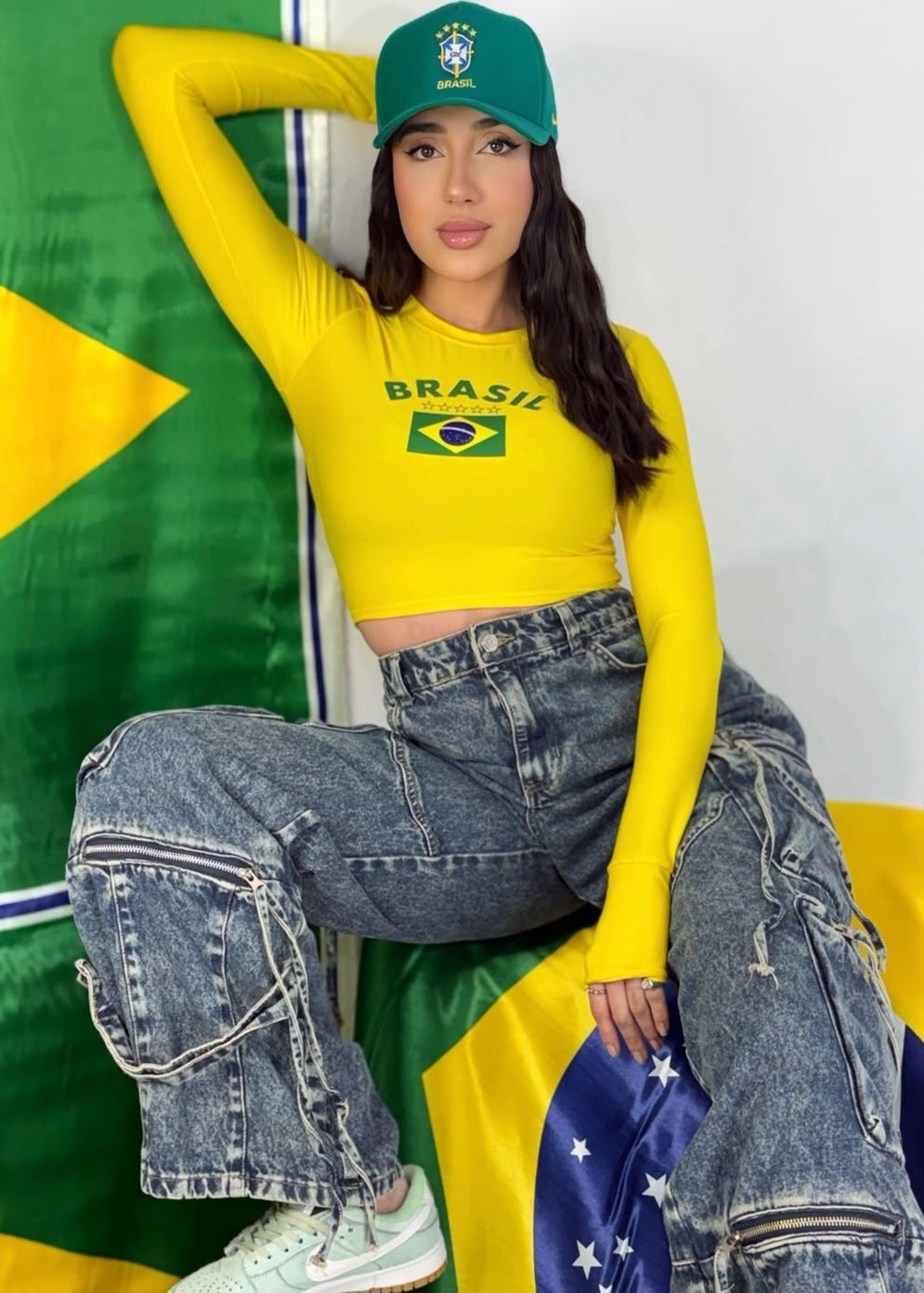 Cropped Brasil com luvinha...