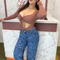 Calça jeans avelã