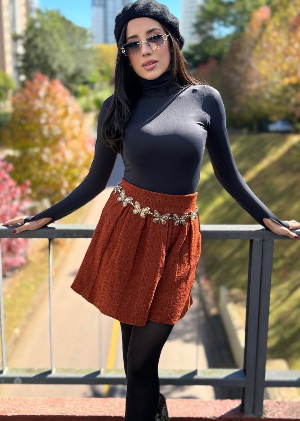 Body poliamida com decote nas costas e luvinha