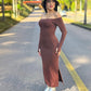 Vestido ombro a ombro com bojo