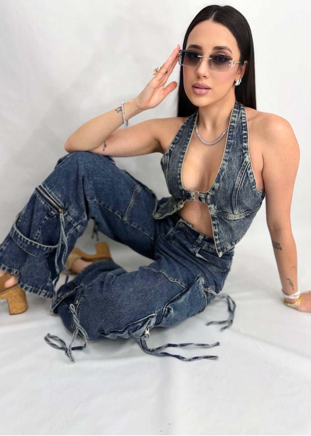 Calça cargo Vivi Noronha...