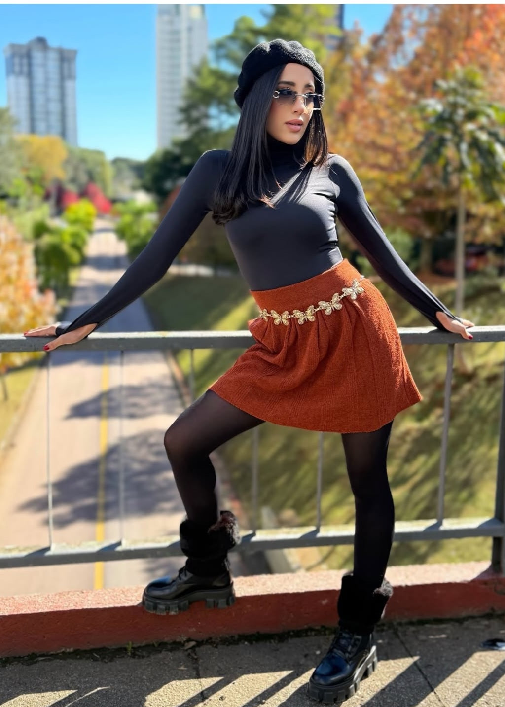 Body poliamida com decote nas costas e luvinha