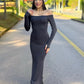 Vestido ombro a ombro com bojo