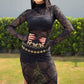 Vestido Manga Longa em Renda