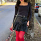 Saia shorts em courino
