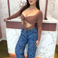Calça jeans avelã