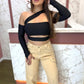 Calça jogger areia