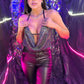 Cropped holográfico gola Boba....