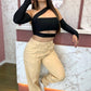 Cropped gringa com luva