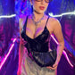 Corset vinil preto...