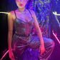 Corset gloss prata com amarração...