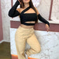 Calça jogger areia