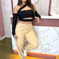 Calça jogger areia